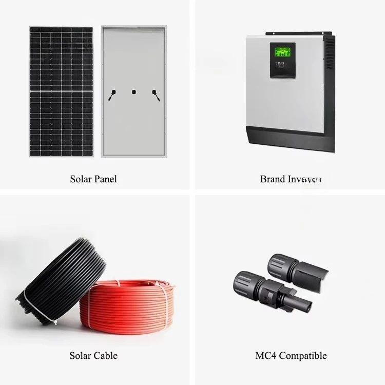 Solar Grid Panel Hybrid Complete Kit 6 Kw 8Kw 10Kw 12Kw Solar Panel Energy Storage Photovoltaic System for Home