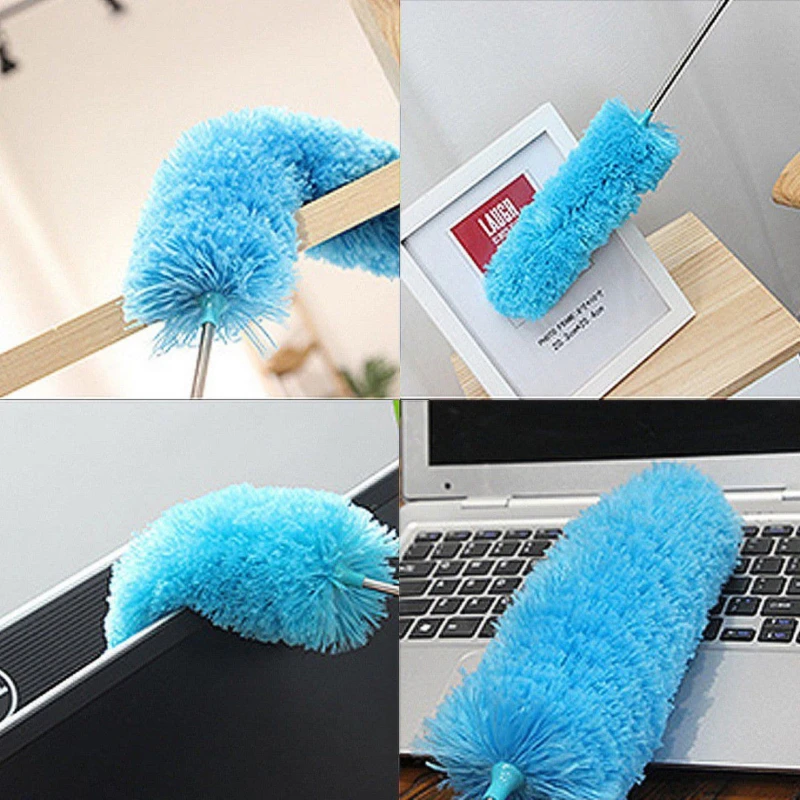 Dust Duster Fiber Stainless Steel Mini Electrostatic Magic Mites Window Furniture Collector Household Tool Cleaning Brush