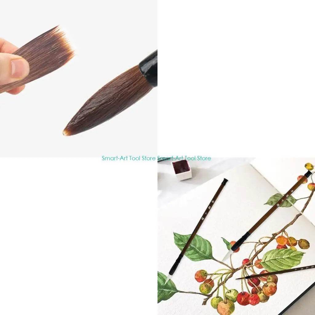 

E1PB 9Pieces Chinese Painting Brush Antithetical Couplet Writing Brush for Painting