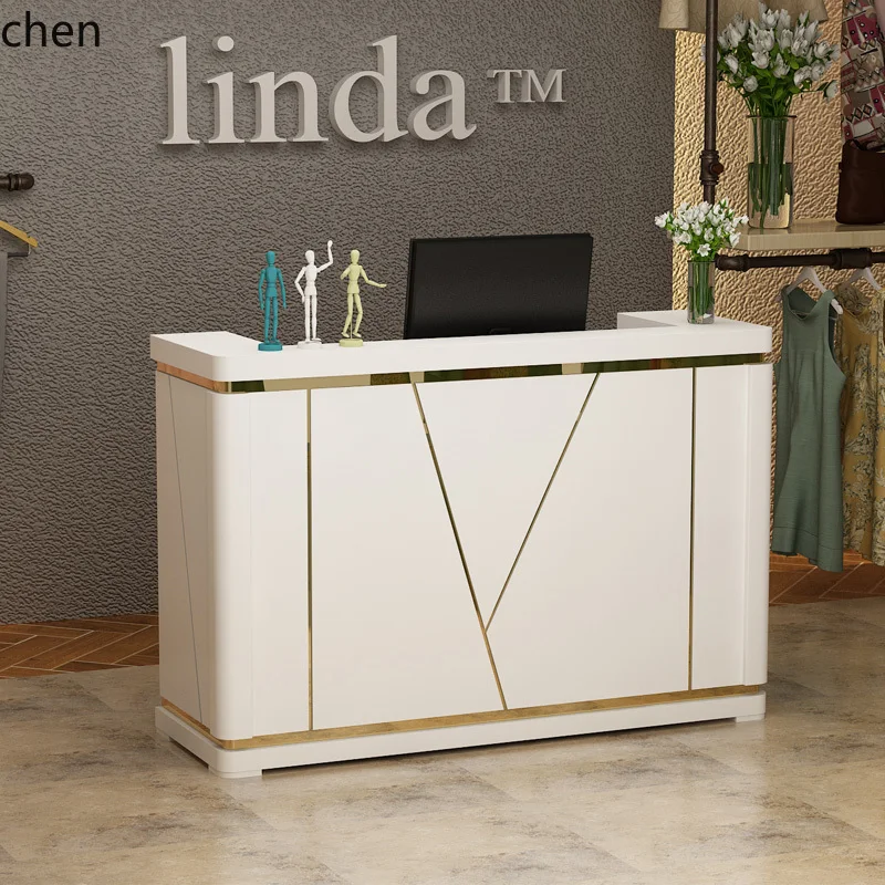 HT caissier compteur magasin petit simple moderne magasin de vêtements comptoir de bar coiffeur comptoir réception table avant