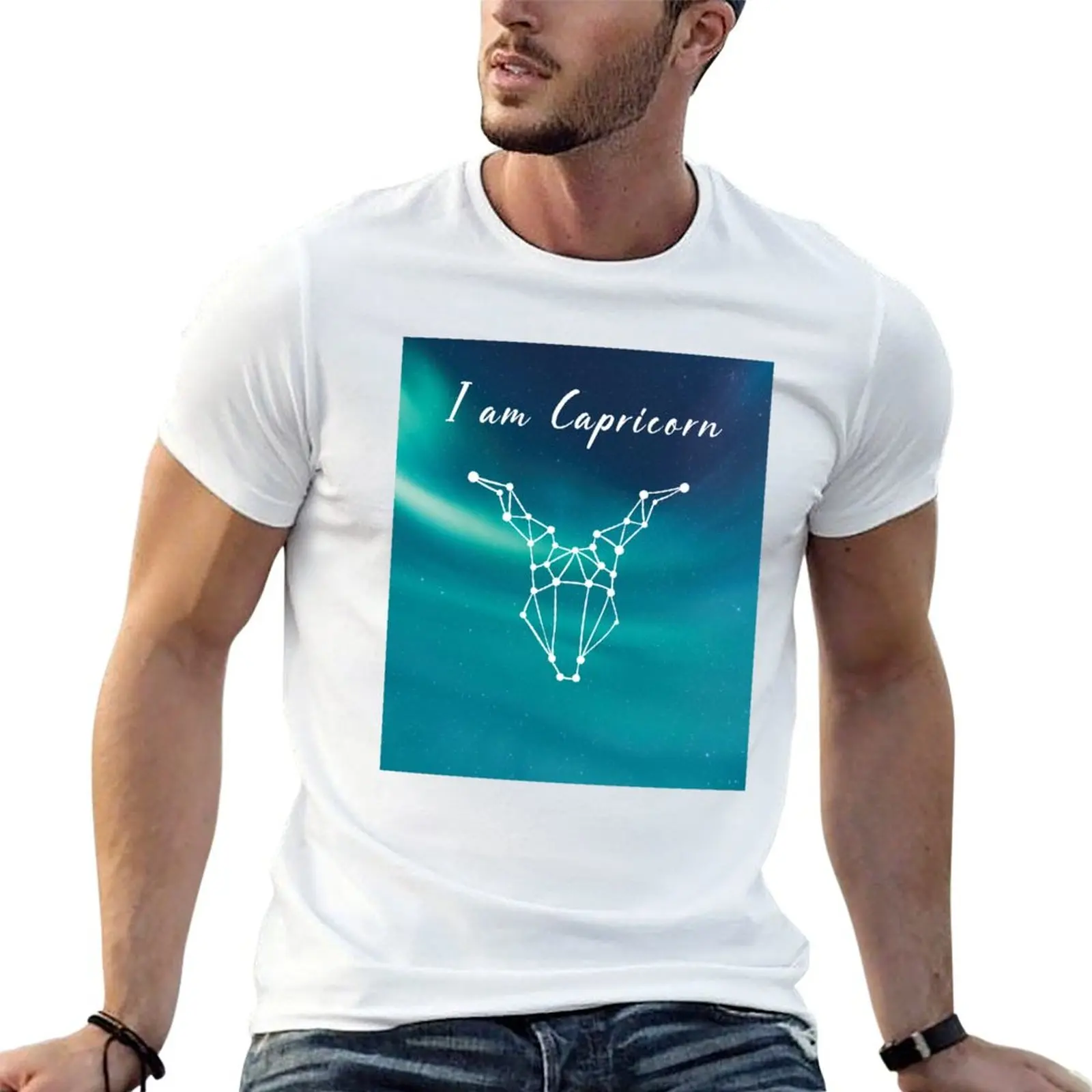 

man Zodiac t Sign men am man shirts Birthday Horoscope t T-Shirt for Capricorn for cotton - shirts I