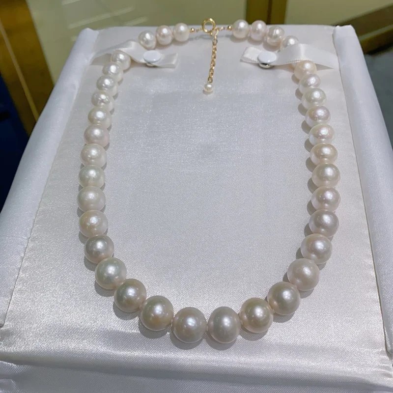 

SGARIT ювелирные изделия, современные роскошные ювелирные изделия, жемчужная нить, 14-каратное золото, 10-12,5 мм, жемчужное ожерелье для официального мероприятия