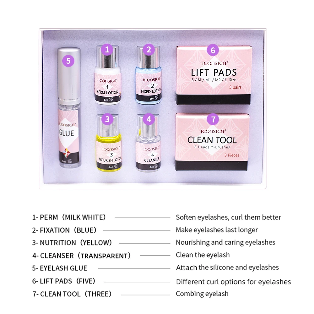 Lash Lift Kit Eyelash Perm Kit Lash Glue Balm Fast Fixing Shape Professional Semi-Permanent Curling Eyelash Perm Kit Safe