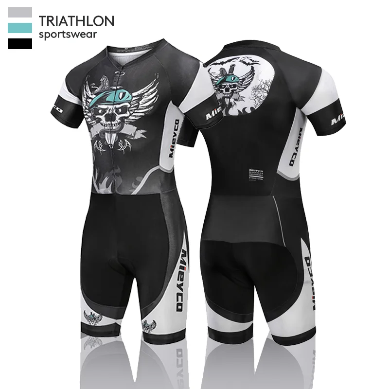 Mieyco Herren-Triathlon-Skinsuit, schnelltrocknender Einteiler, Tri-Anzug für Radfahren, Laufen, Schwimmen, Rennen, Team-Bike-Sportbekleidung – Detail 3
