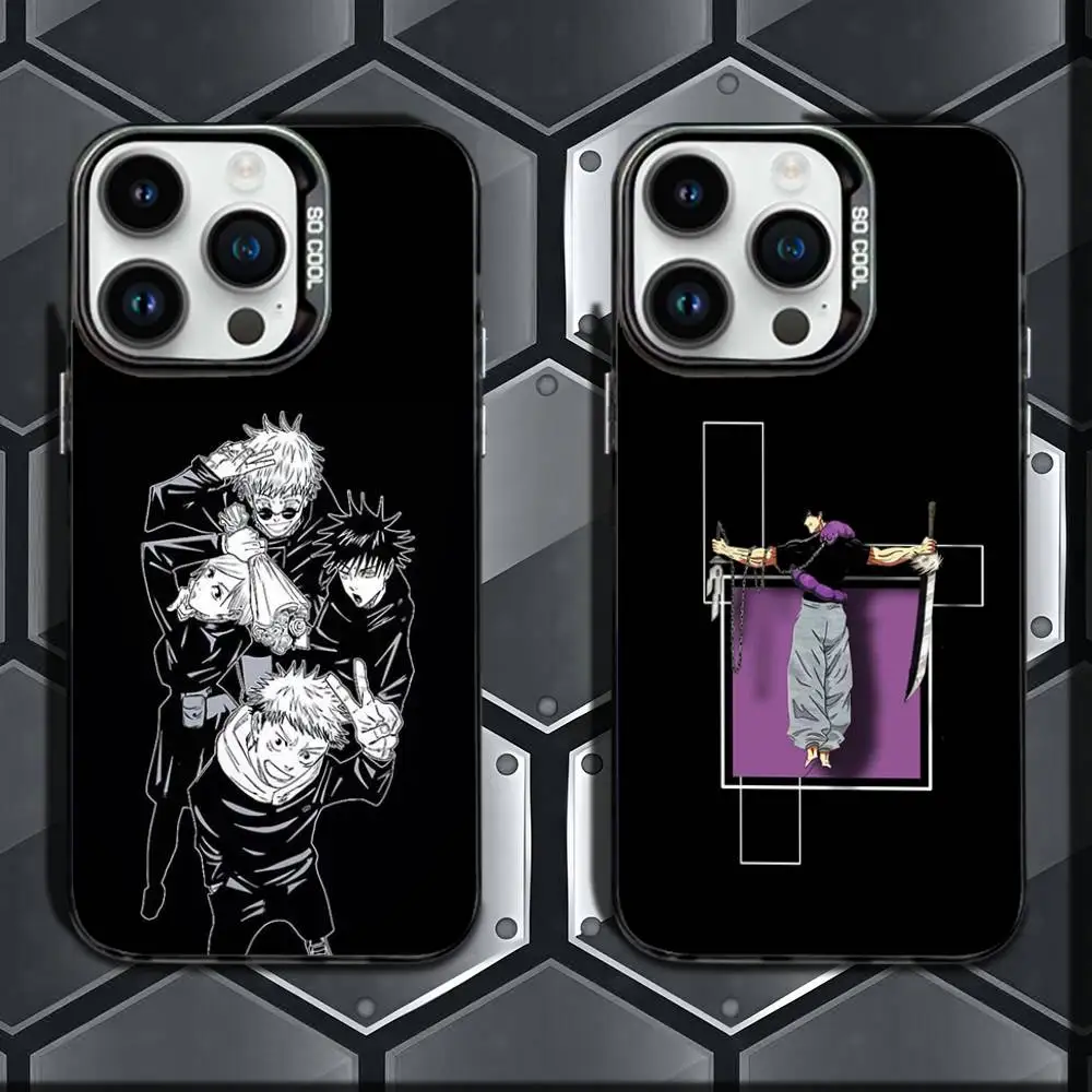 

J-Jujutsu Kaisen Fushiguro Toji Phone Case For iPhone 16,15,14,13,12,11,Mini,Pro,E,MAX Black Candy Matte Shockproof Cover
