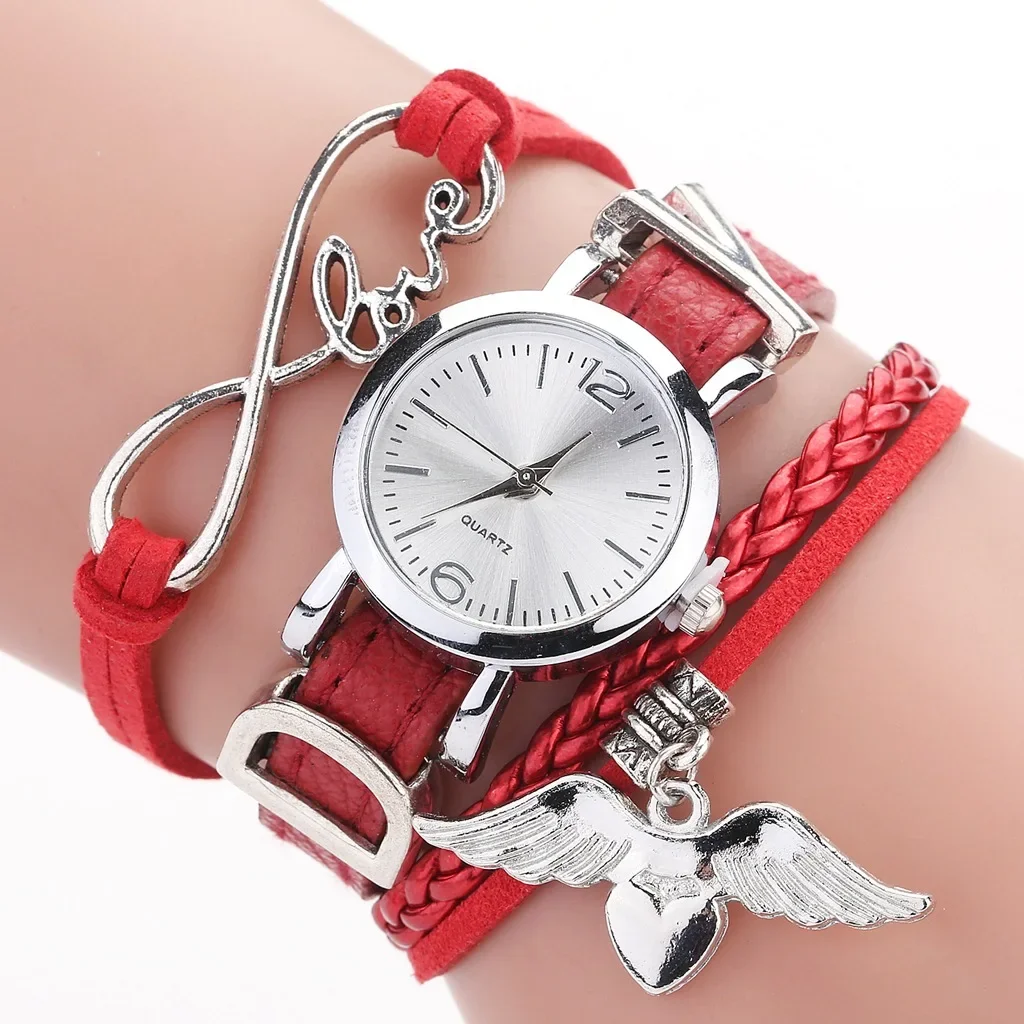 Bijen Hanger Dames Horloge Nieuwe Mode Quartz Horloges Retro Casual Geweven Riem Polshorloges Vrouwelijke Klok Jurken Relogio Mujer