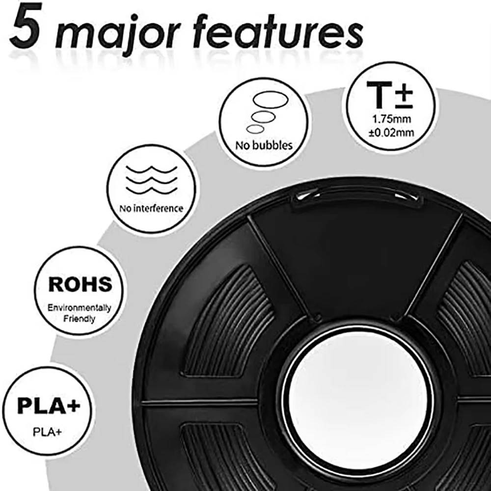 JAYO PETG-CF 3D Printer Filament 5Rolls/10Rolls PETG Carbon Friber 1.75mm Materials for 1.75mm No Bubble &FDM for 3D Printing view 6