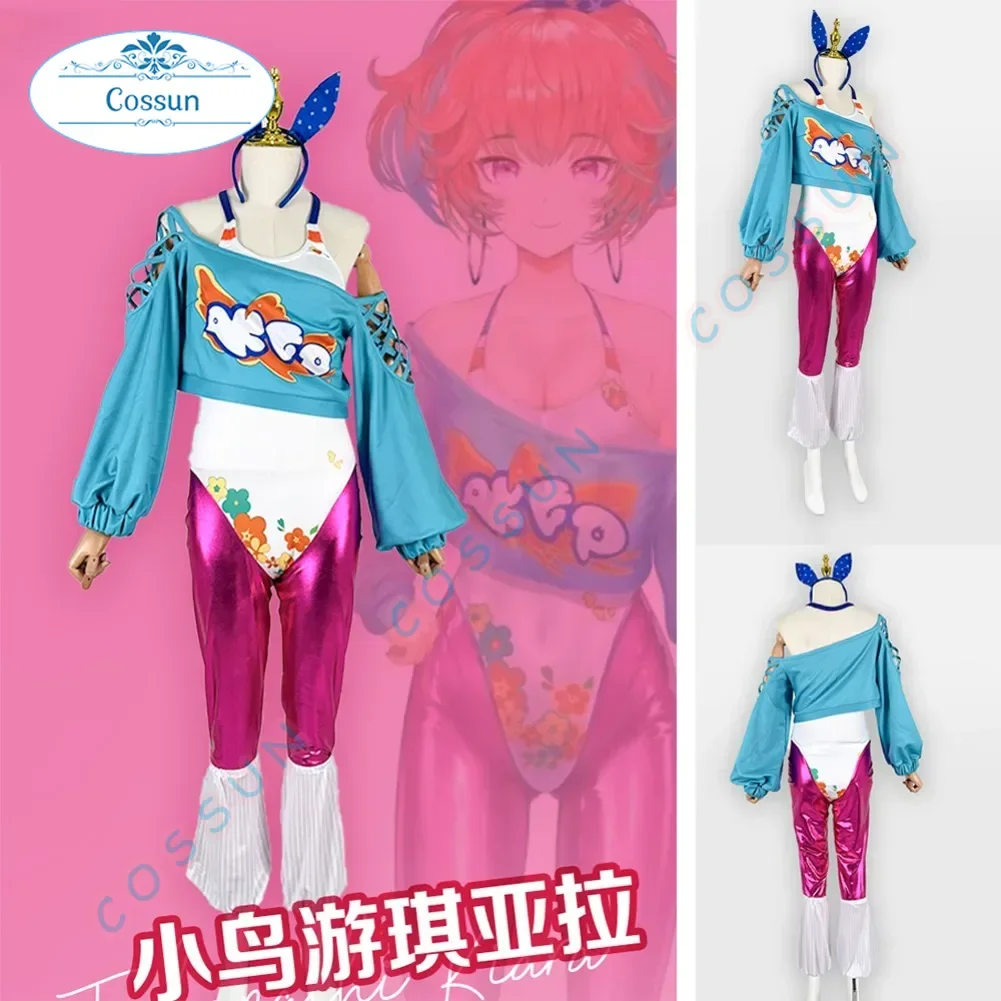 

‌ Hololive EN Kiara Phoenix VTuber Косплей Костюм Боди-Женский облегающий спортивный костюм для аниме-концертов на Хэллоуин