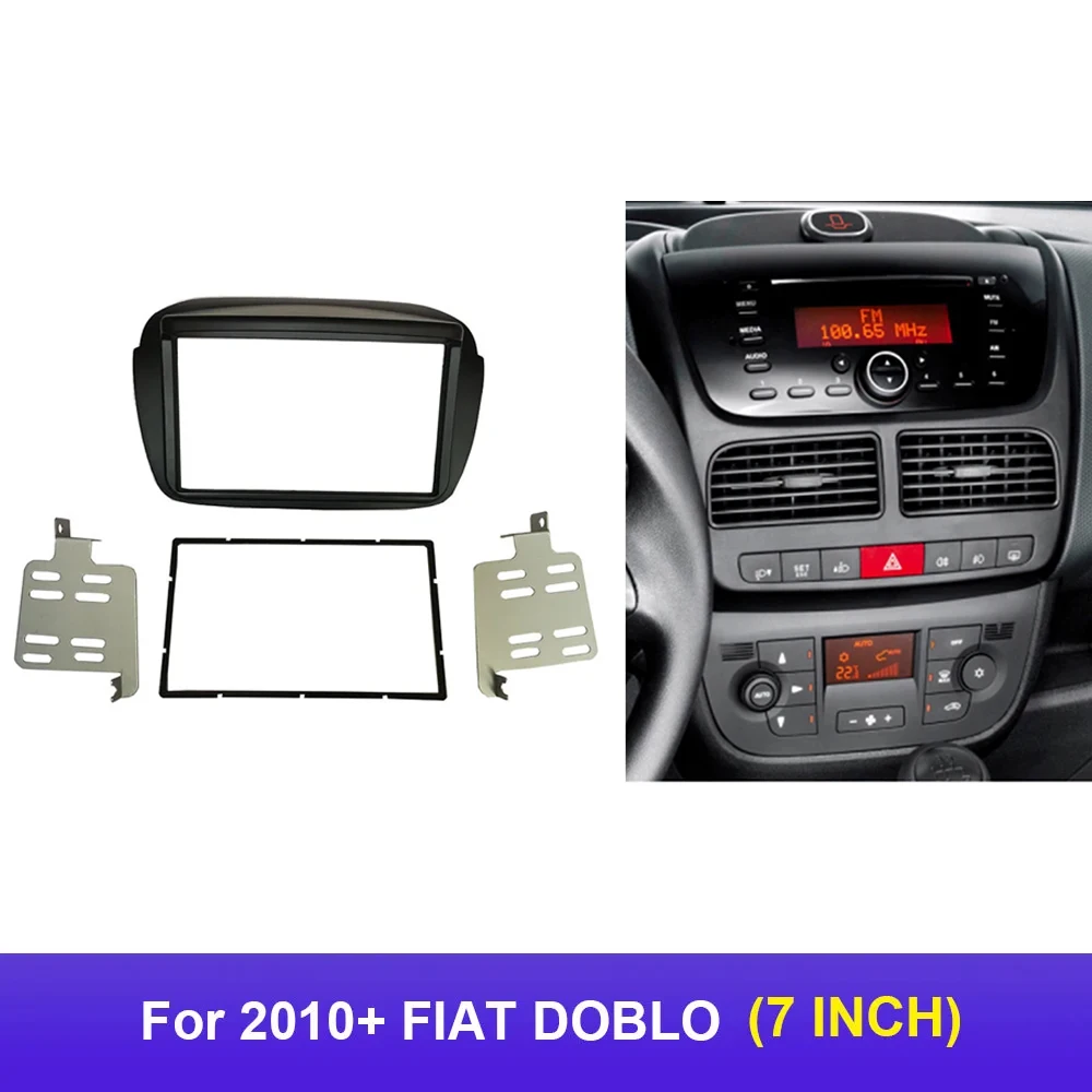 For 2010+ FIAT DOBLO, 2DIN.7Inch Car Radio Fascias Android GPS MP5 Stereo Player Head Unit Panel Dash Frame Installation Trim