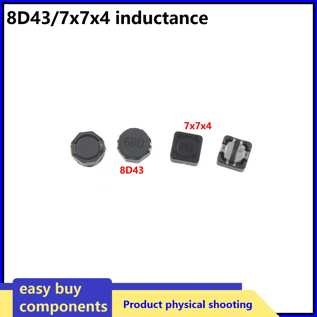 5 szt. CDRH74 RH74 8D43 7MM 8MM Induktor mocy 4.7/6.8/8.2/10/12/15/22/33/47/68/100/120/150/180/220/330/470/560/680/820/1000UH