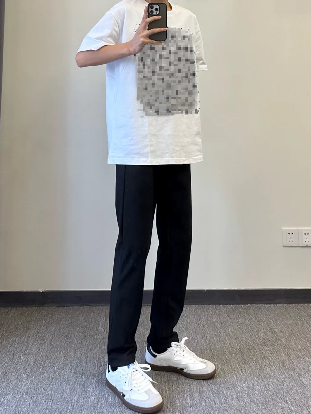 

Retro Washed Black Denim Jeans Men's Slim Straight Casual Long Pants High Street Style Youthful Wear All Seasons