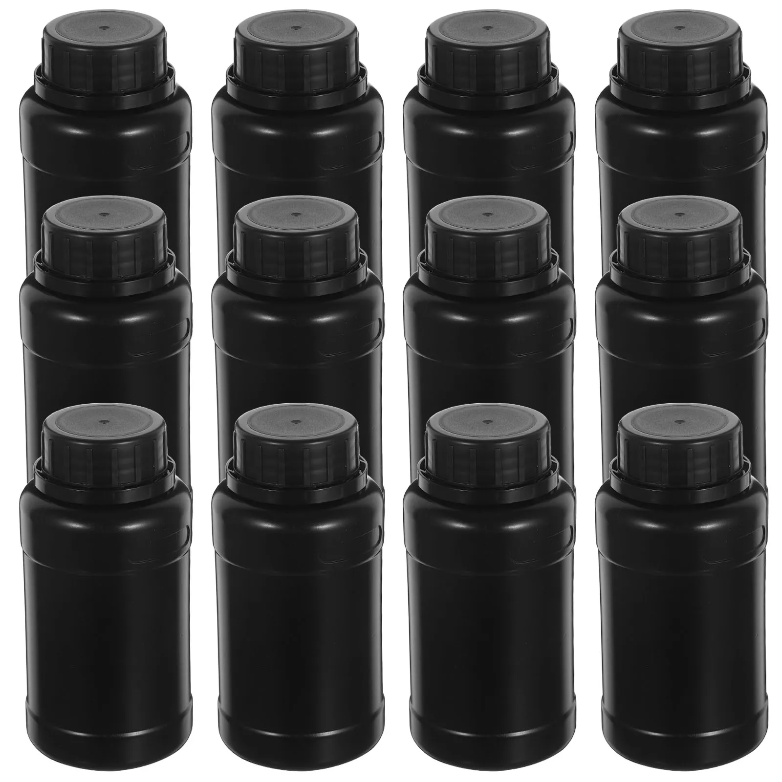 

12pcs 250Ml Laboratory Sample Bottles Plastic Reagent Containers Wide Mouth Chemical Storage Leak Proof Impact Resistant Lab