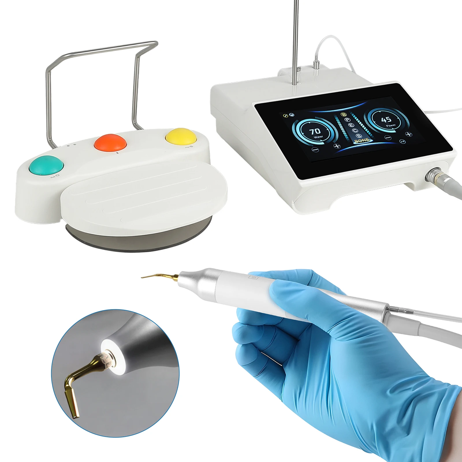 LED Illuminated Dental Piezo Bone Surgery Machine for Tooth Extraction, Sinus Lift & Implant Preparation