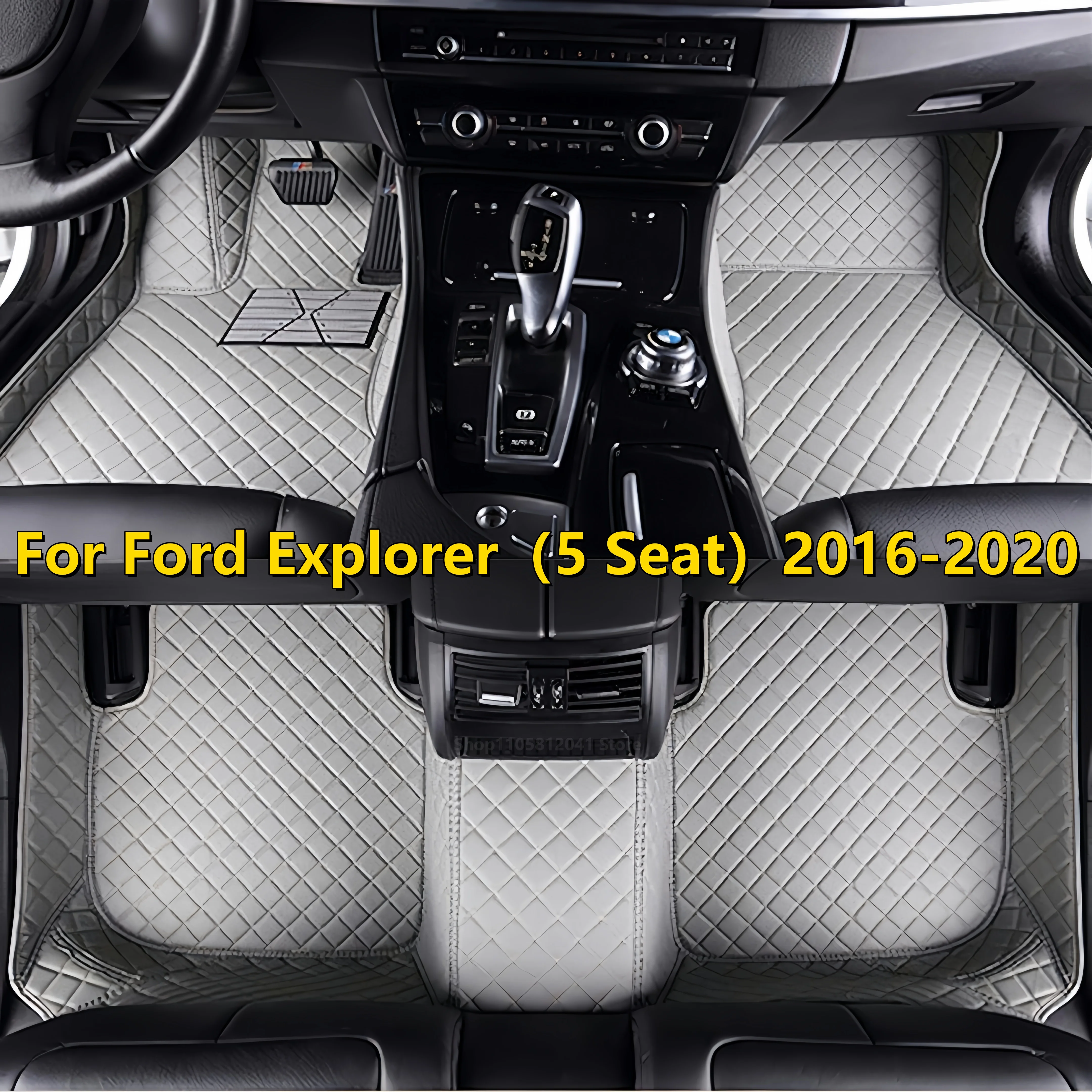 Custom Car Floor Mats For Ford Explorer（5 Seat）2016 2017 2018 2019 2020 Waterproof Tapetes Para Carro Car Floor Mats