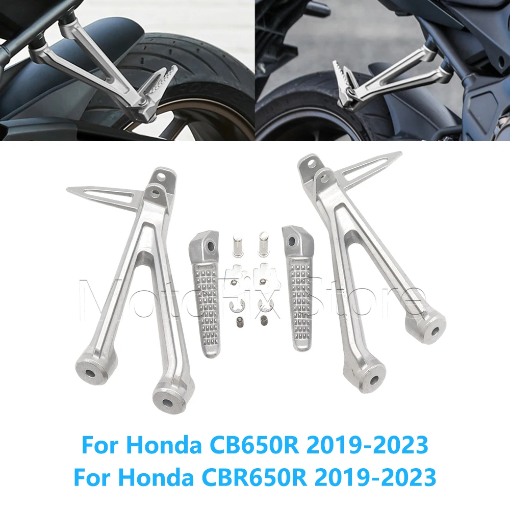 

Motorcycle Rear Passenger Footrest Foot Pegs Brackets For Honda CB650R CBR650R CB CBR 650R 2019 2020 2021 2022 2023
