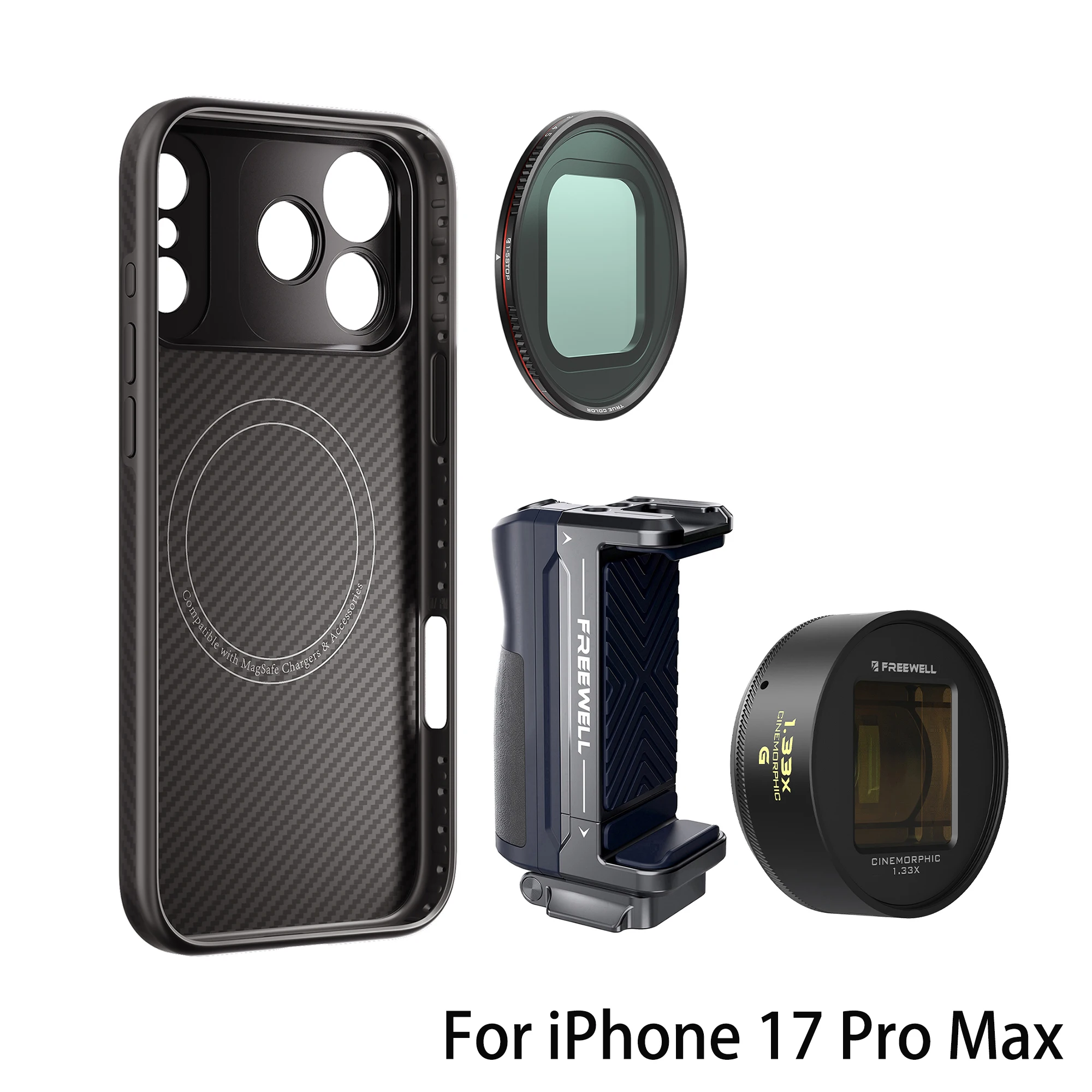 Freewell 1.33x Anamorphic Lens Kit for iPhone 17 Pro Max