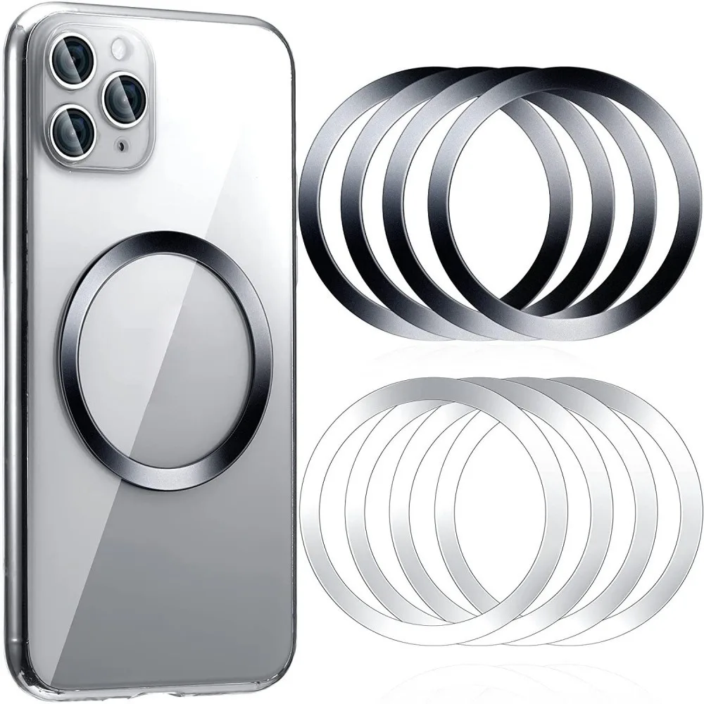 Uniwersalna bezprzewodowa ładowarka z metalową naklejką, pierścień magnetyczny do iPhone 16 15 14 13 12 Pro Max i telefonów Android