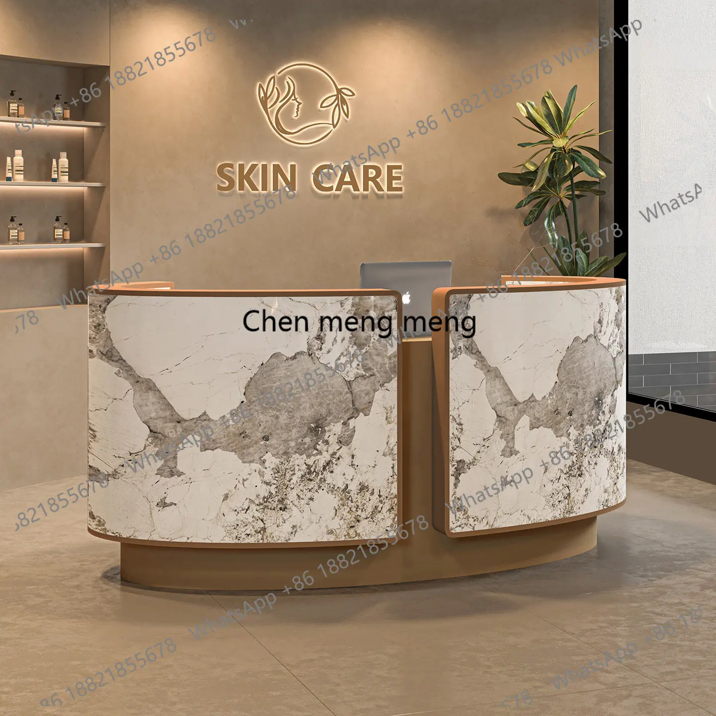 

Curved Bar Company Hotel Reception Front Desk Clothing Store Beauty Salon Skin Management checkout page