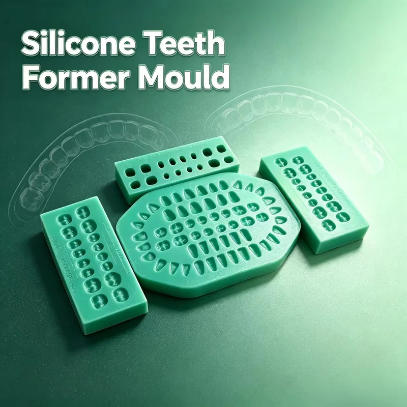 4pcs/Set Silicone Jaw Plane Template Denture Restoration Mold Casting Crown Bridge Making Tool for Lab Use