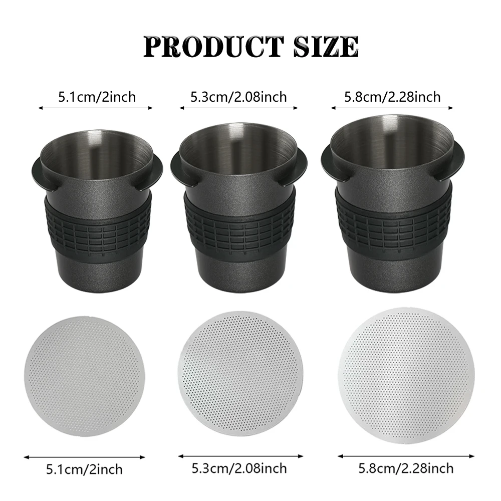 Coffee Portafilter Dosing Cup Puck Screens Kit Espresso Coffee Dosing Cup Filter Mesh Coffee Doser