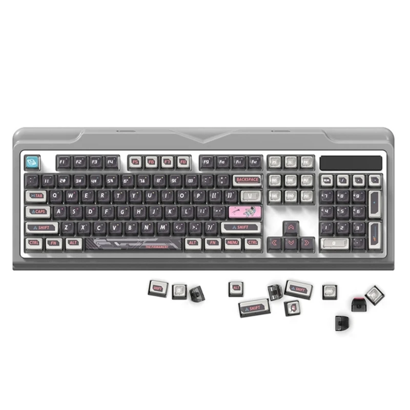 116Keys Keycaps PBT Through Effect Translucent Backlit Keycap for Mechanical Keyboards Enhances Typing