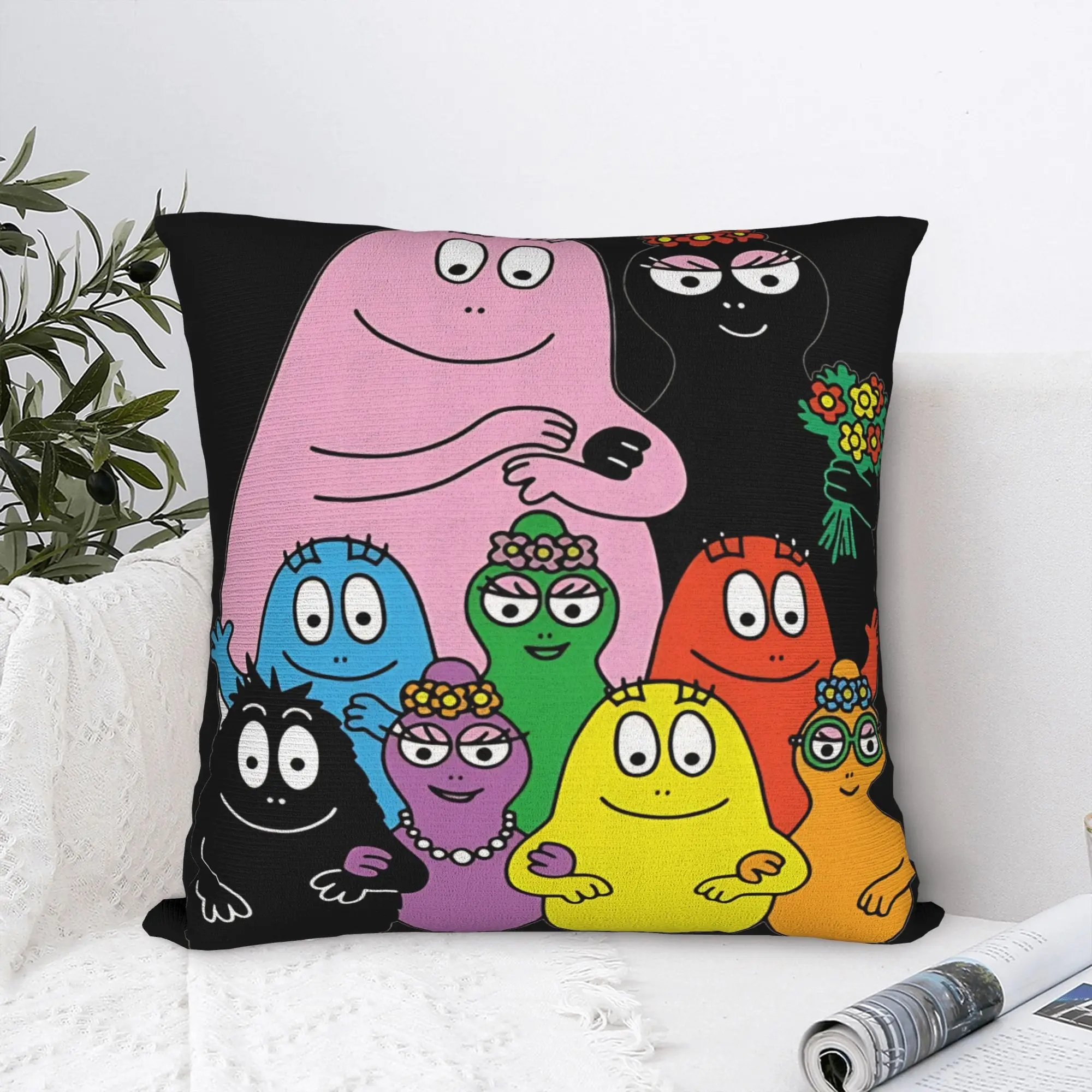 Barbapapas Pillow Case  Custom Pillow Cover Retro Trendy Pillowcases For Sofa Home Decoration