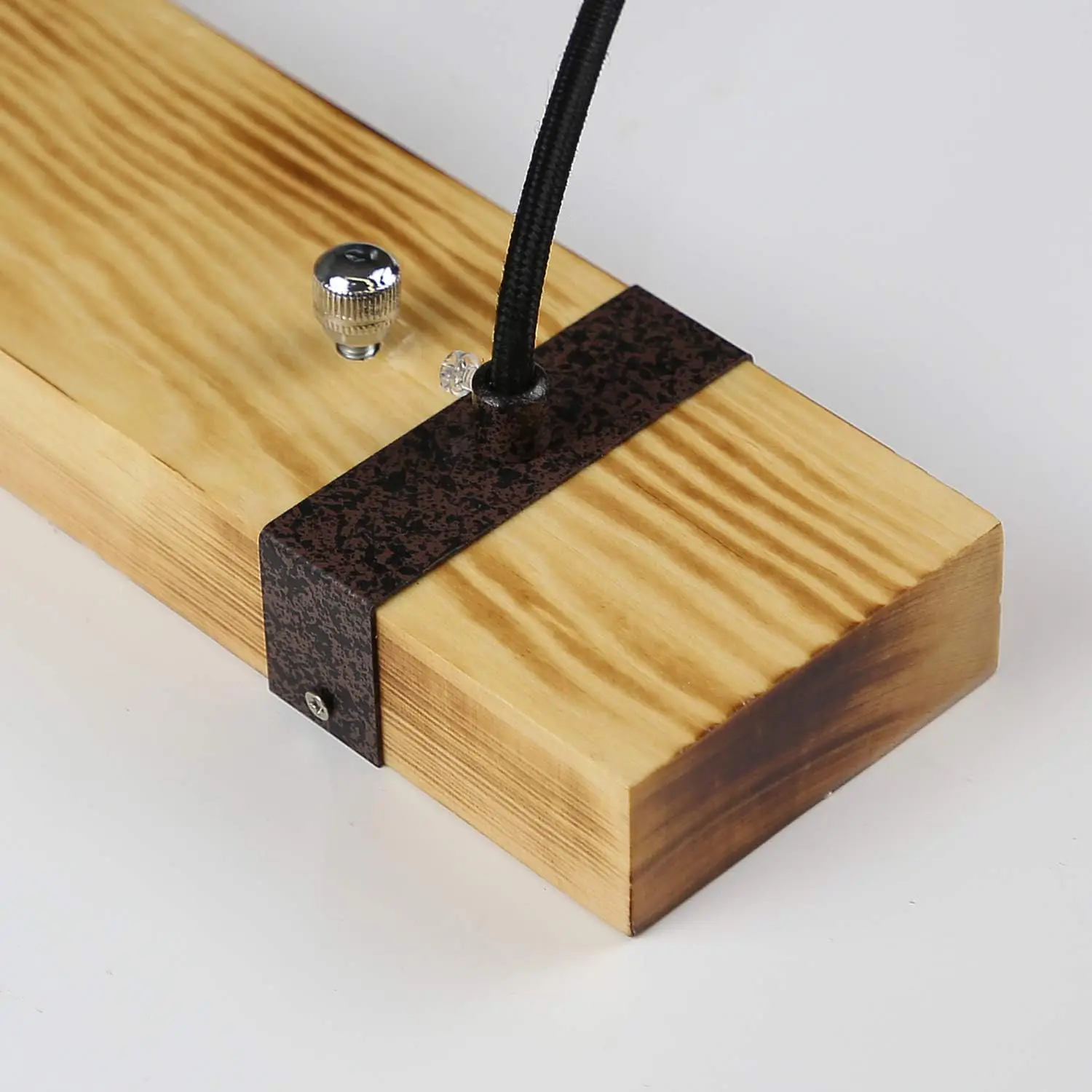 Vintage Pendant Light Wood Dining Table Lamp Retro Hanging Lamp Industrial Wooden Beam 4 X E27 for Kitchen Island Living Room - Image 5