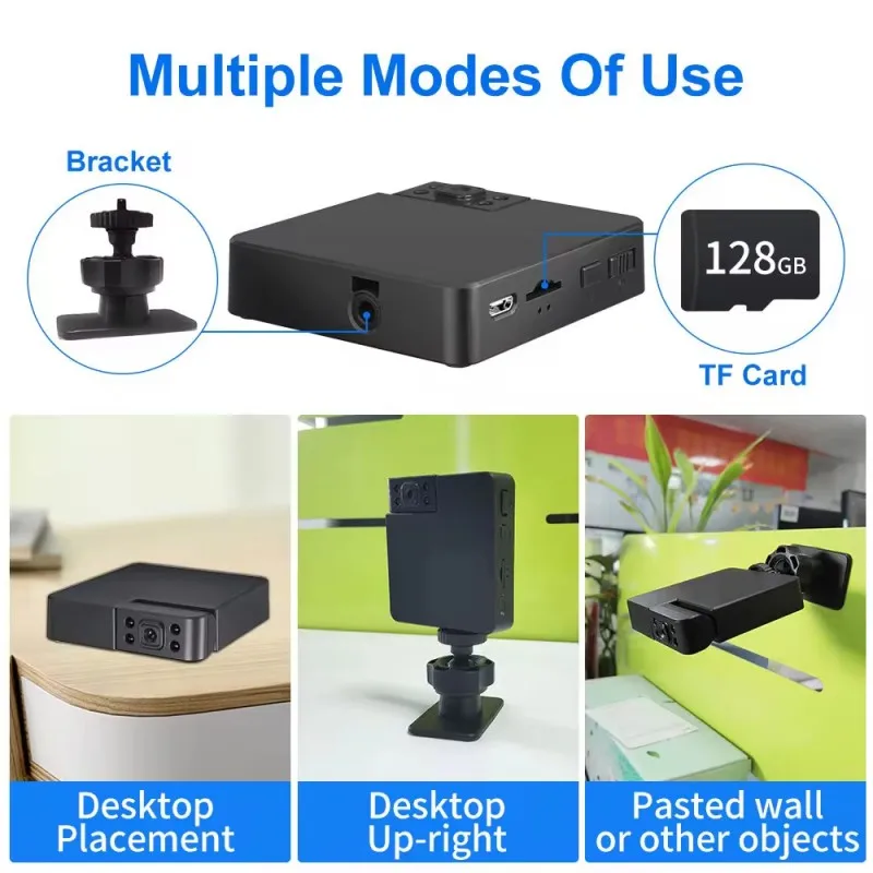 كاميرا واي فاي كاميرا مراقبة أمن الوطن اللاسلكية الجديدة، فيديو عالي الدقة، الأشعة تحت الحمراء الشفافة، الرؤية الليلية، كشف الحركة، التحكم عن بعد