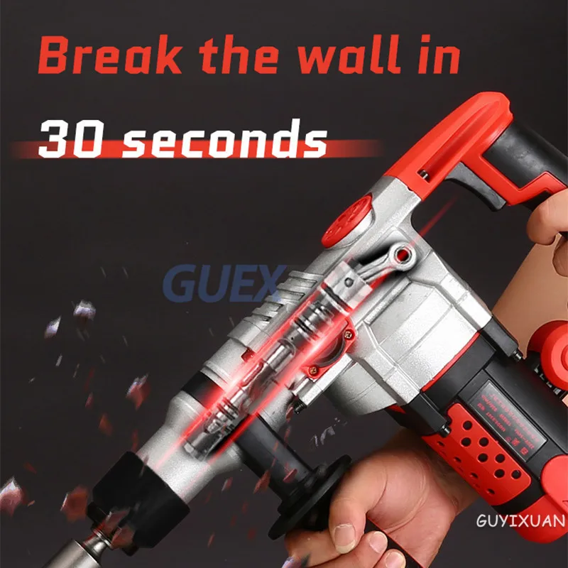 Impact Drill Electric Hand Drill Battery Cordless Hammer household specializes in concrete industrial grade professional tools