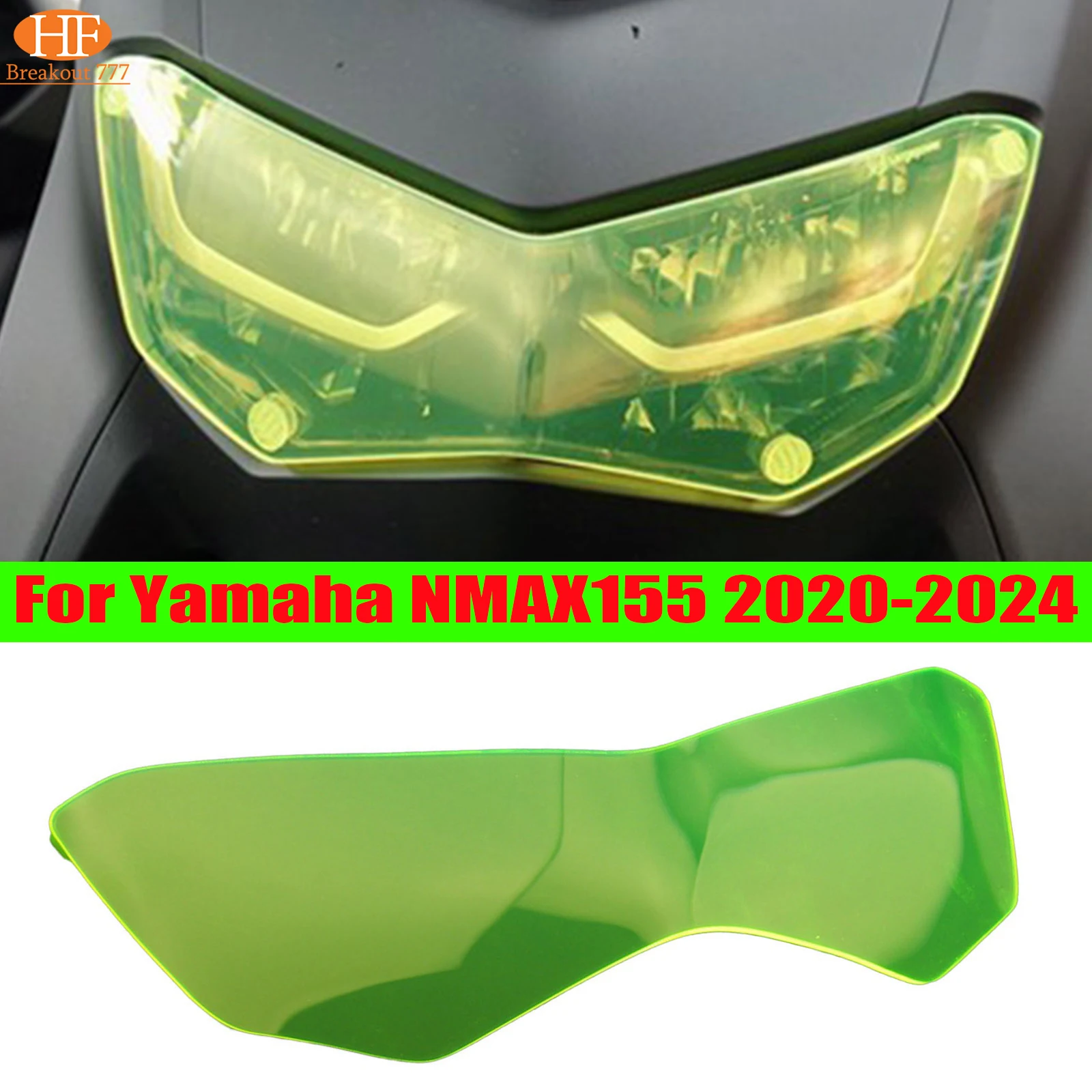 

For YAMAHA NMAX155 NMAX N-MAX 155 2020 2021 2022 2023 Motorcycle Acrylic Headlight Guard Head Light Lens Cover Protector