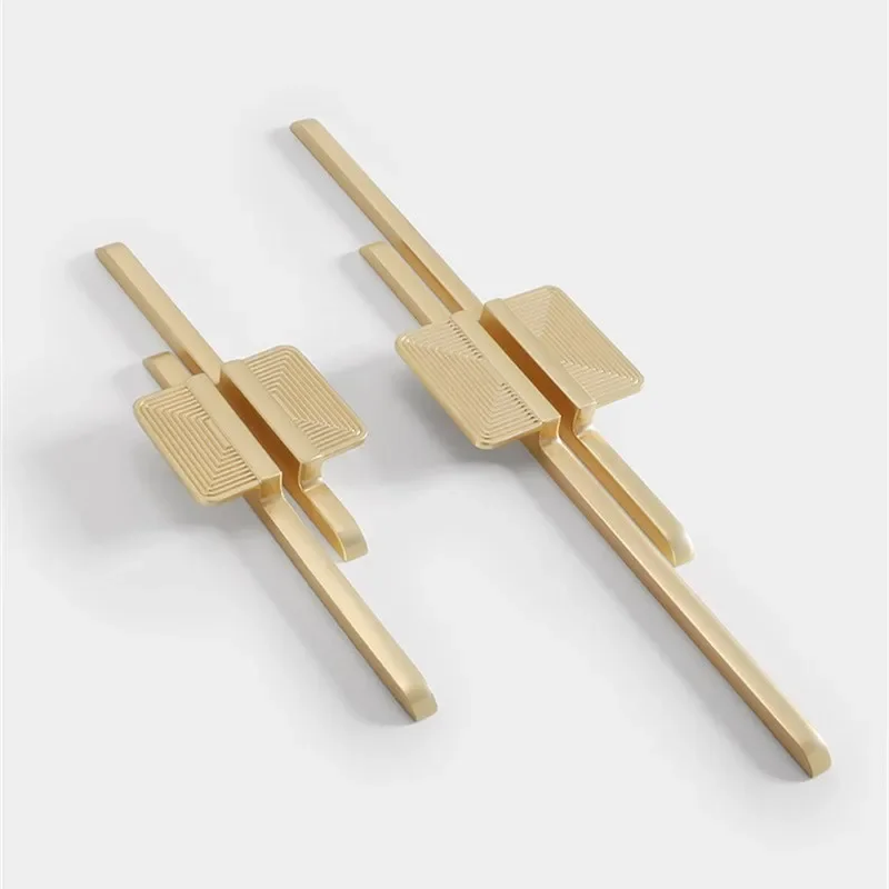 

Simple Copper Brushed Furniture Door Handles Solid Zinc Alloy Kitchen Cabinet Door Pulls Drawer Knobs Furniture Hardware