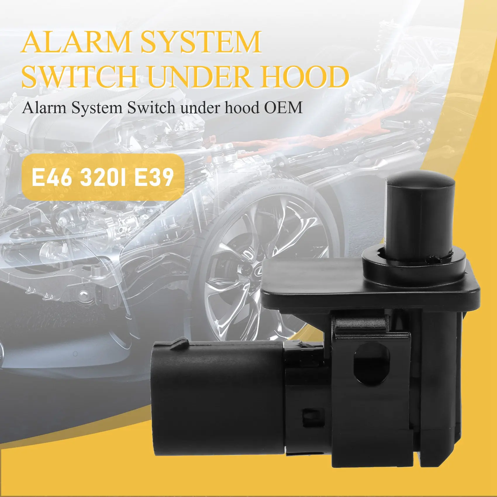 For Bmw E46 320I E39 530D E60 E38 E65 Hood Alarm System Switch Under Hood Sensor 61319119052-ABQF - view 3