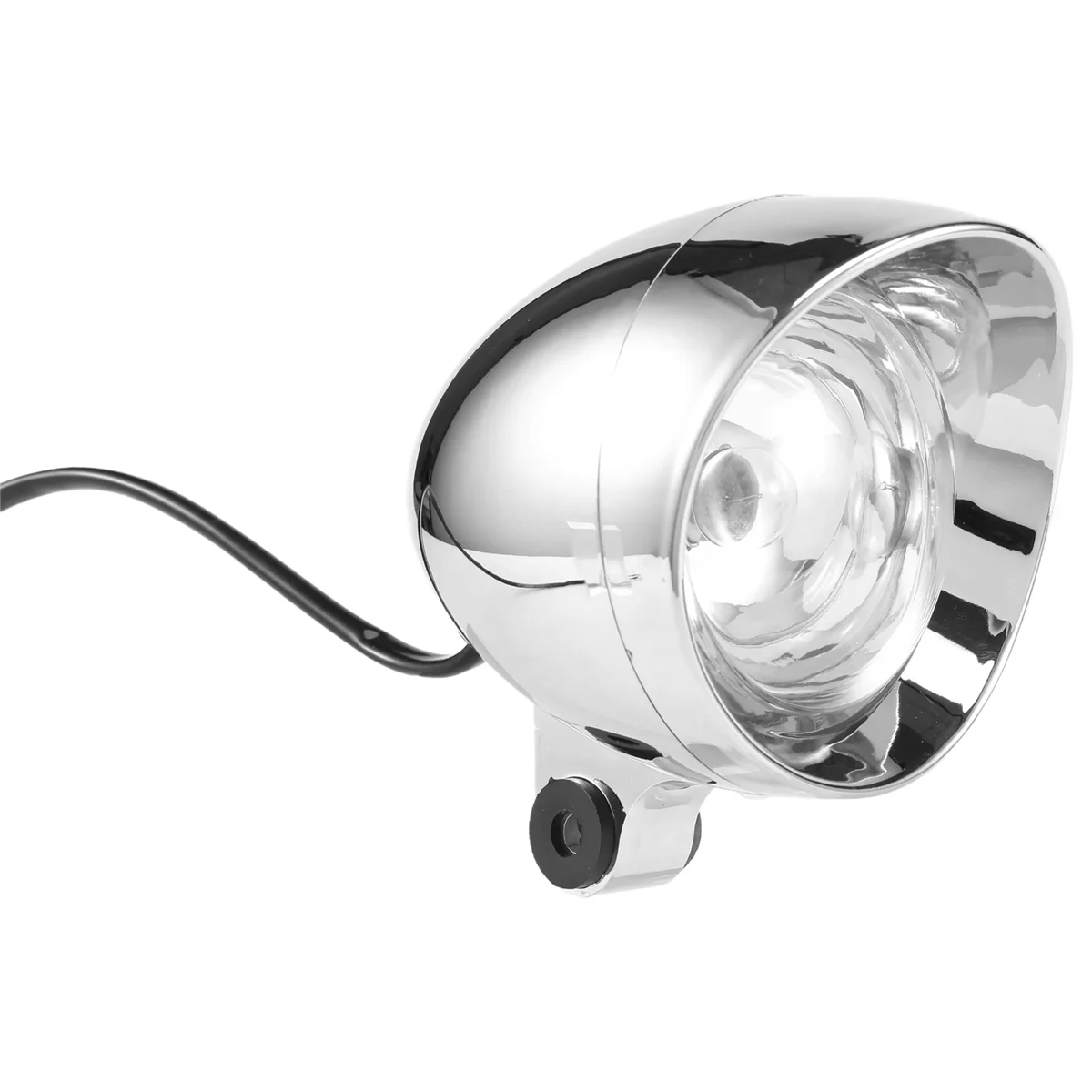 4″ Motorcycle Bike Chrome Bullet Headlight Spot Fog Lamp Bulb For Chopper