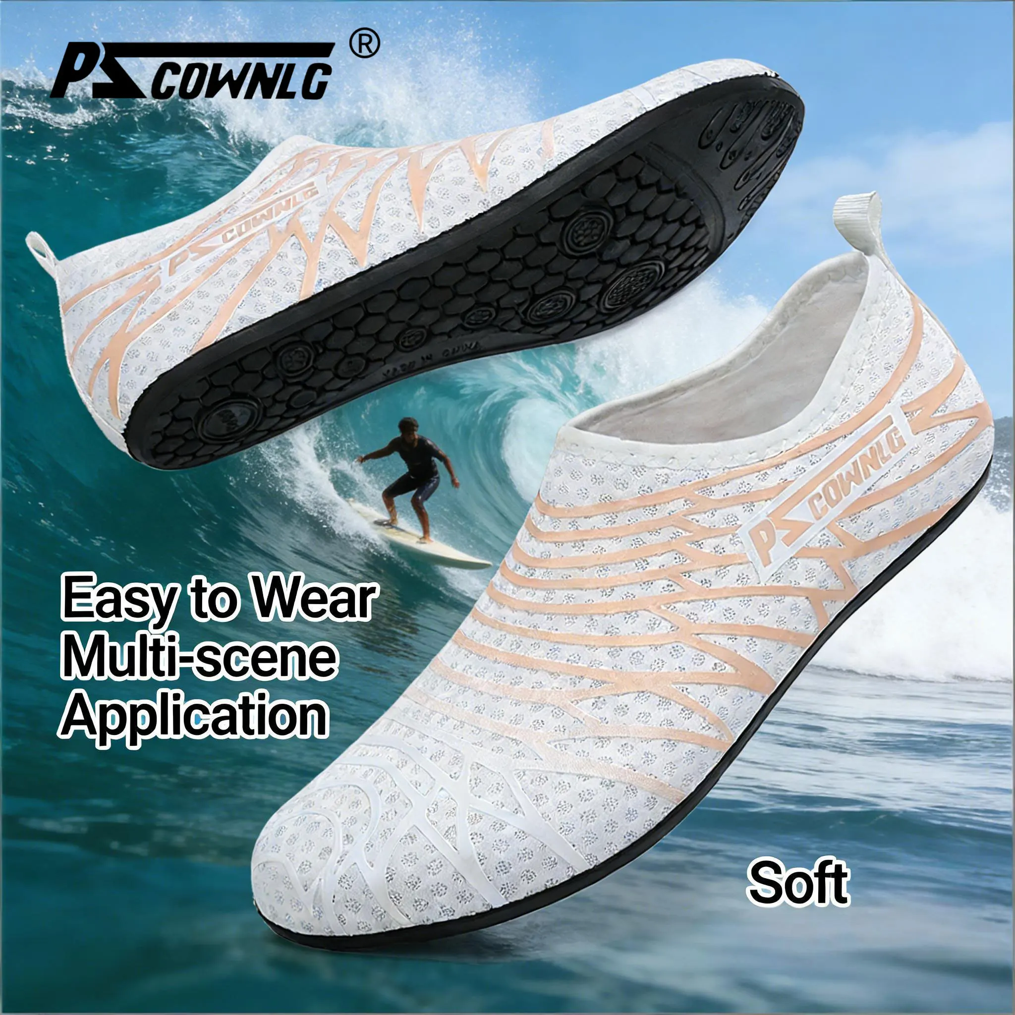 

Athletic Hiking Water Shoes Womens Mens Quick Dry Barefoot for Beach Walking Beach Kayaking Surfing Training Unisex Surf Sandals