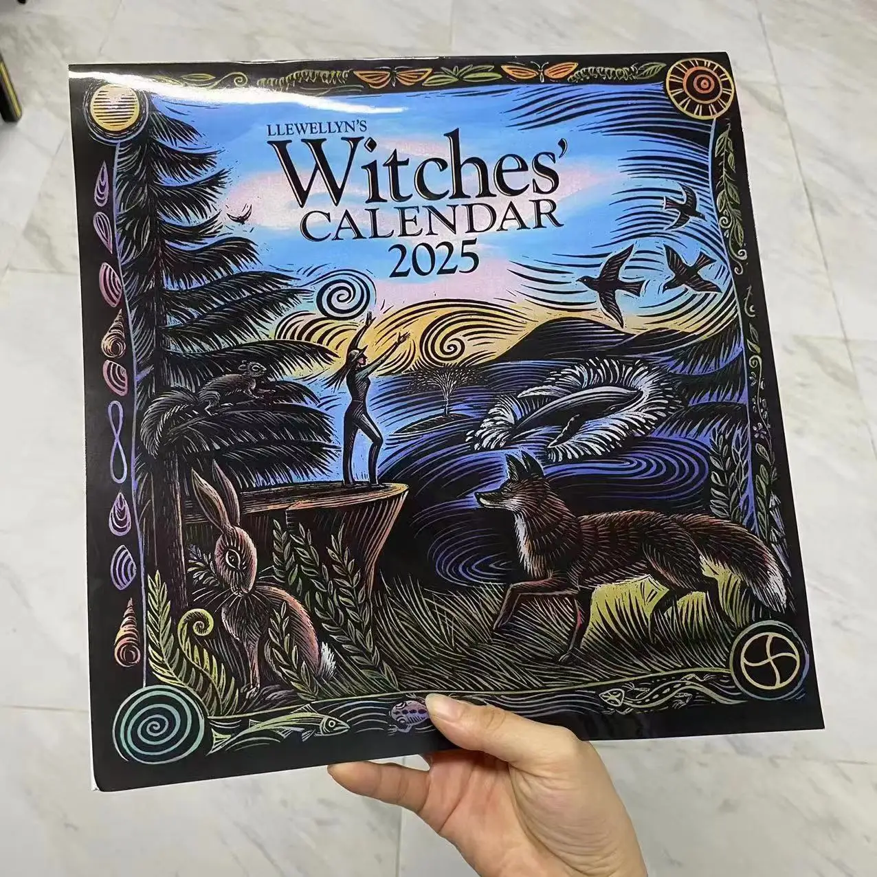 Witch Calendar 2025 Home Office Creative Interesting Calendar Desk Calendar Wall Calendar Decoration Gift Halloween Calendar