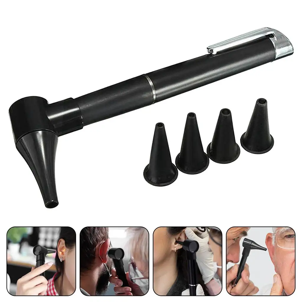 Reusable Mini Otoscope Professional Ear Otoscope Instruments Ear Light Ear Compact Portable Otoscope Ear Cleaner Set