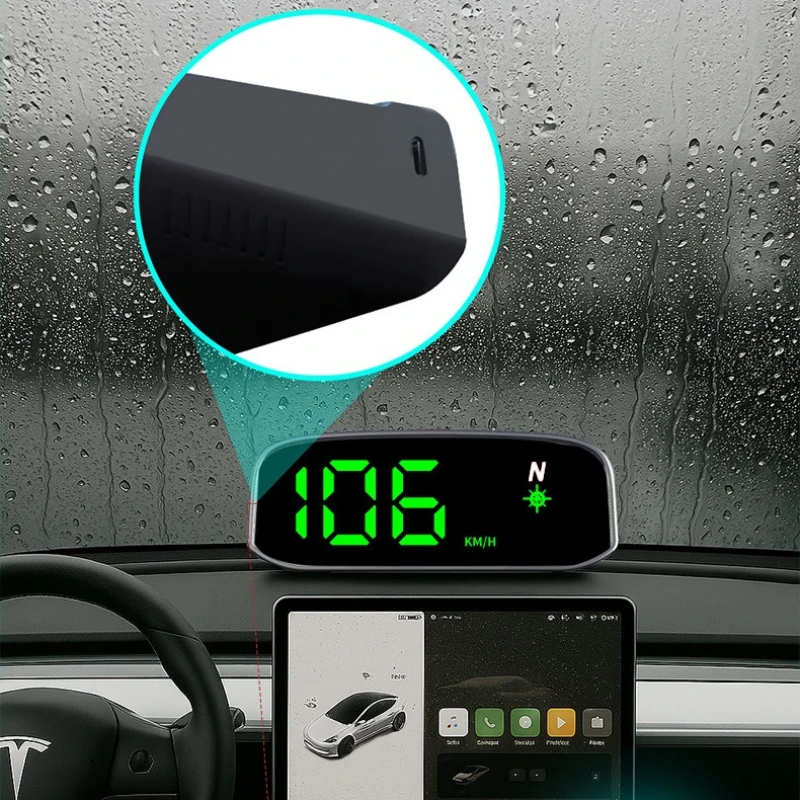 Car Universal GPS Head Up Display Solar Digital HUD Beidou Dual System Ntelligent Light Sensing 5 in 1 Intelligent Protection