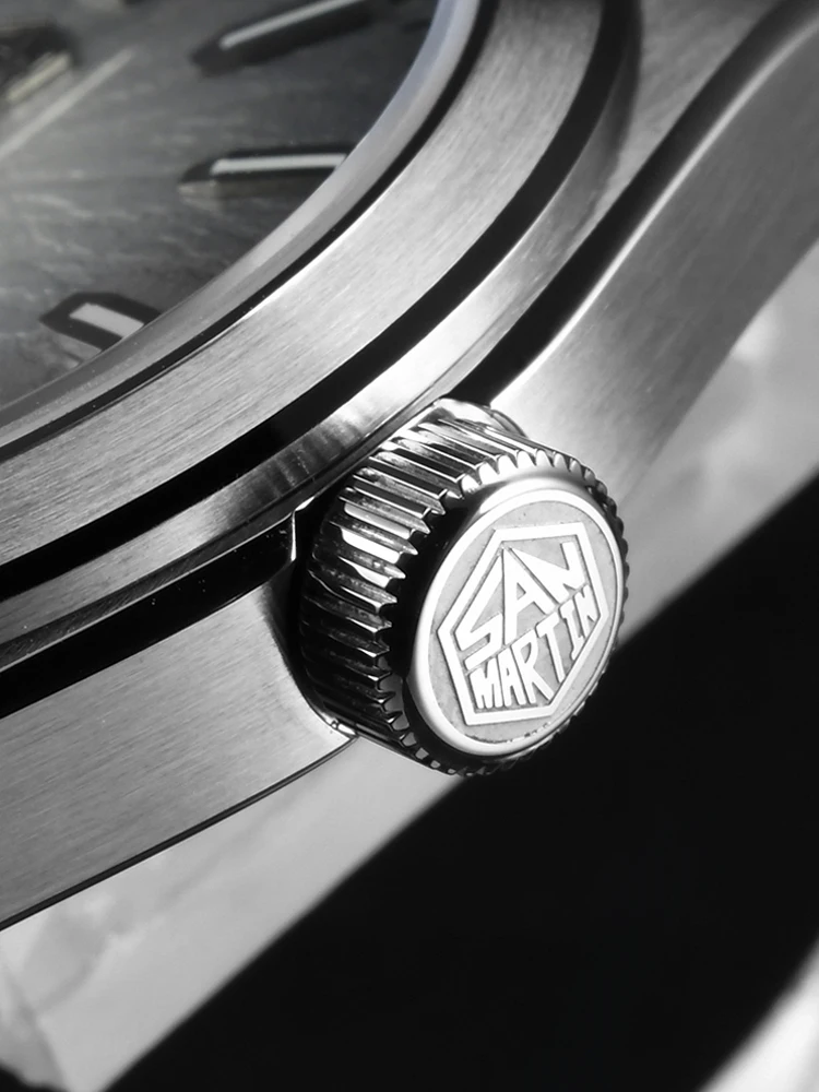 San Martin FKM 36/39/42mm vestido de lujo para hombre reloj mecánico automático de acero inoxidable Miyota 9015 natación impermeable SN0144