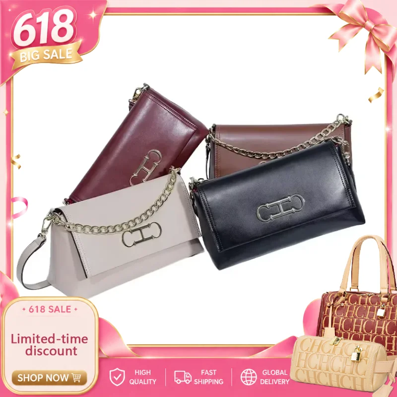 CH BBrand Women's Handbag New Versatile Solid Color Letter Design 2026 New Classic Daily Commuting Crossbody Bag Women
