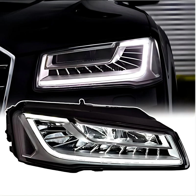 

Фары для Audi A8 2014-2017, модифицированные фары A8L с ДХО, автомобильные запчасти, светодиодные фары