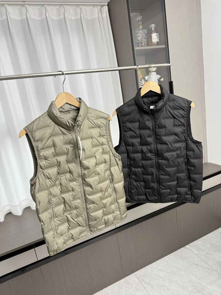 

Lightweight Warm Men's 90 Du down Vest Jaet Anti-Drifting Feather Sed Autumn Winter Outerwear Sli Polyester Fiber