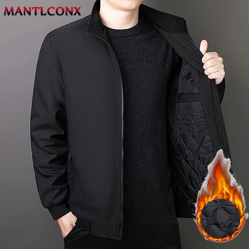 7XL 8XL Luxury Autumn Winter Men\'s Jacket Thicken Padded Inner Winter Jackets for Men Social Formal Coat Business Outerwear 5XL