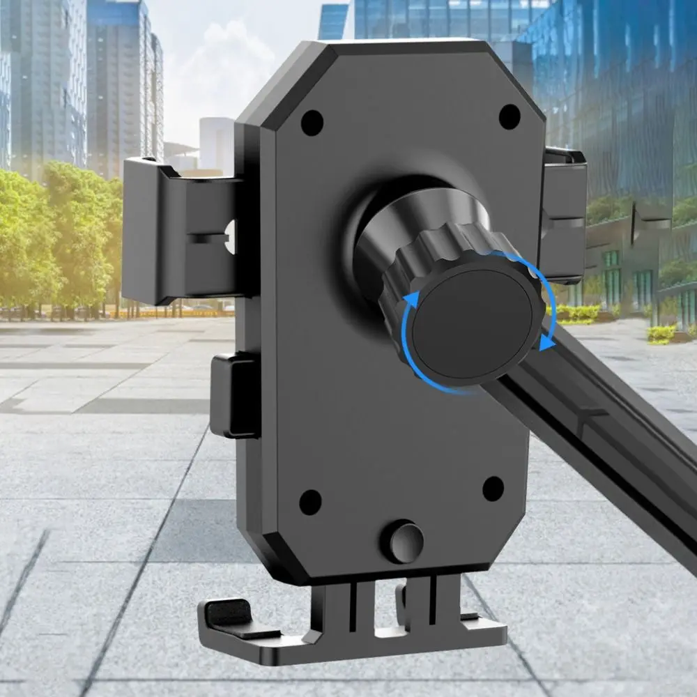 

Anti-shake Motorcycle Bike Phone Holder Adjustable 360° Rotatable Handle Bar Holder Stable Non-slip Scooter Phone Clip