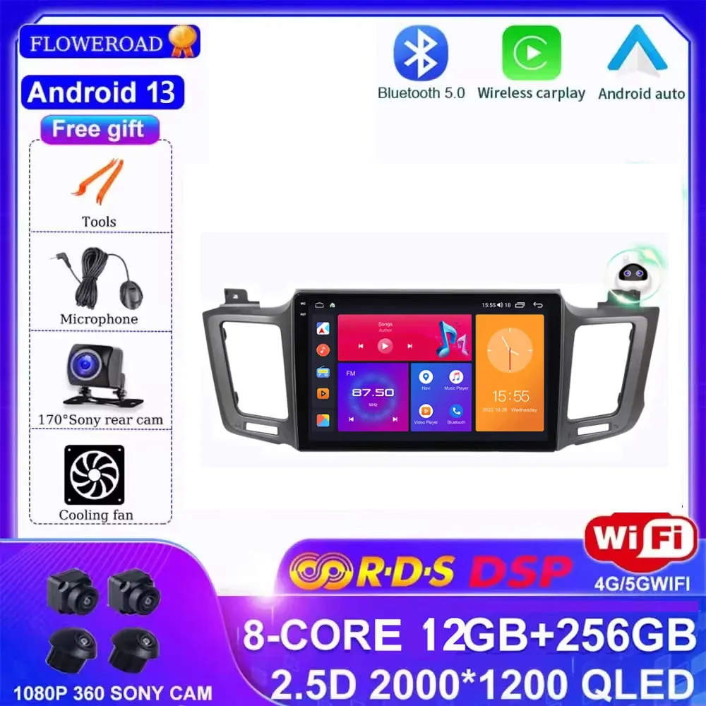 

Android 13 For Toyota RAV4 4 XA40 5 XA50 2012 - 2018 4G LTE All In One Car Radio Multimedia Intelligent GPS System IPS BT DSP