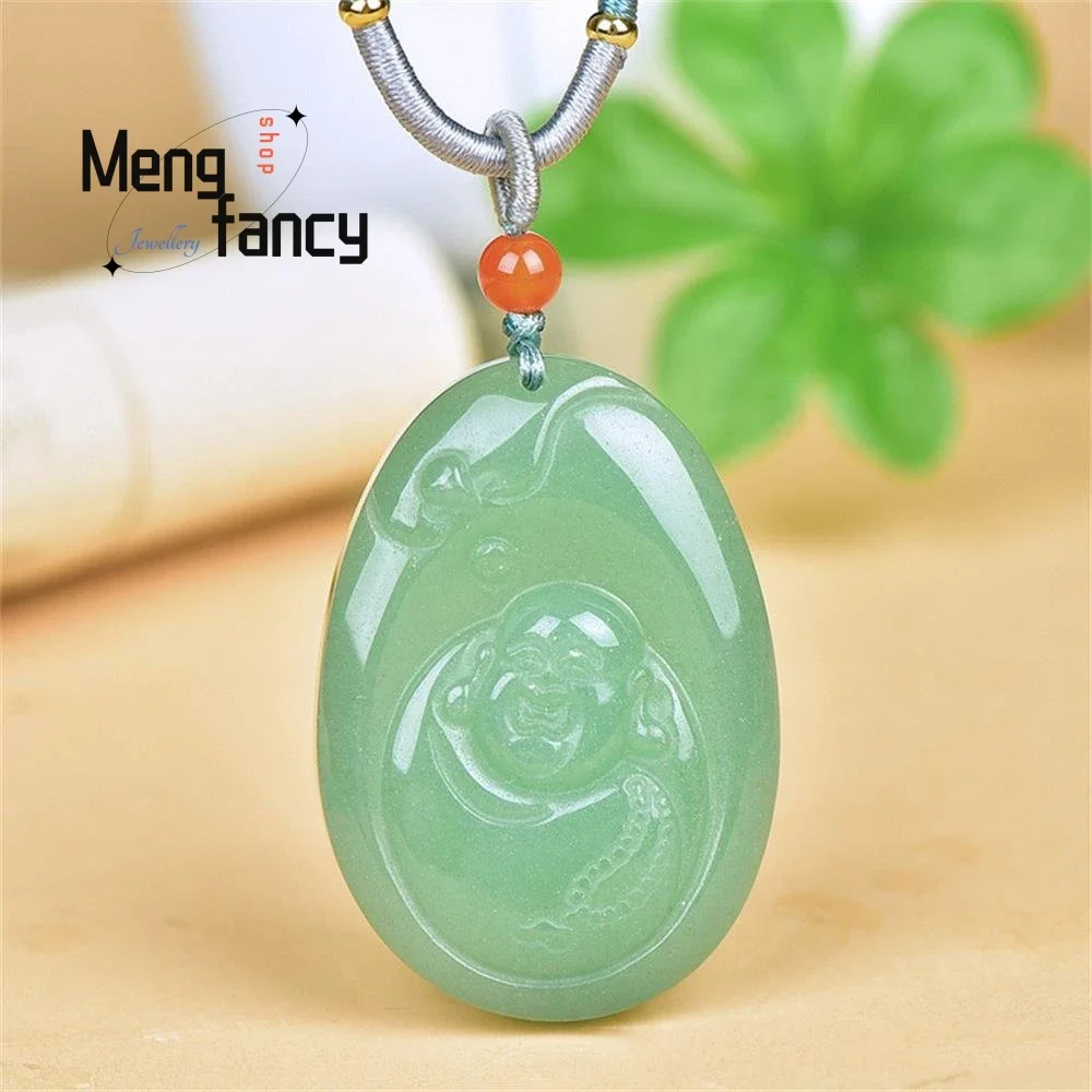 

Natural Dongling Jade Maitreya Buddha Pendant Simple Exquisite Best Selling Fashion Fine Jewelry Handicraft Mascots Holiday Gift