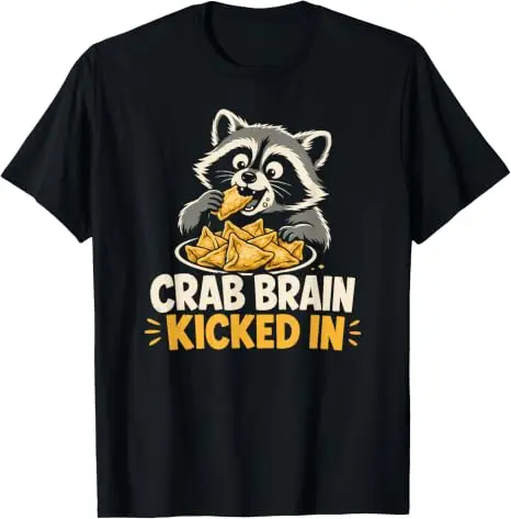 Lustiges Waschbär-Essen-der-Krabbe-T-Shirt für Rangoon-Goon-Liebhaber – Y2K Süßes Krabben-Gehirn-Design für Goon-Liebhaber – Ästhetische Kleidung, Neuheit-T-Shirt – Detail 8