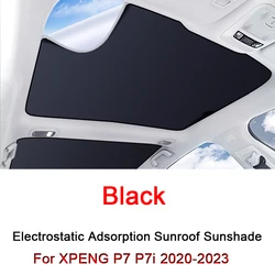 Car Electrostatic Adsorption Sunroof Sunshade For XPENG P7 P7i 2020-2022 2023 Heat Insulation Skylight Sticker Auto Accessories