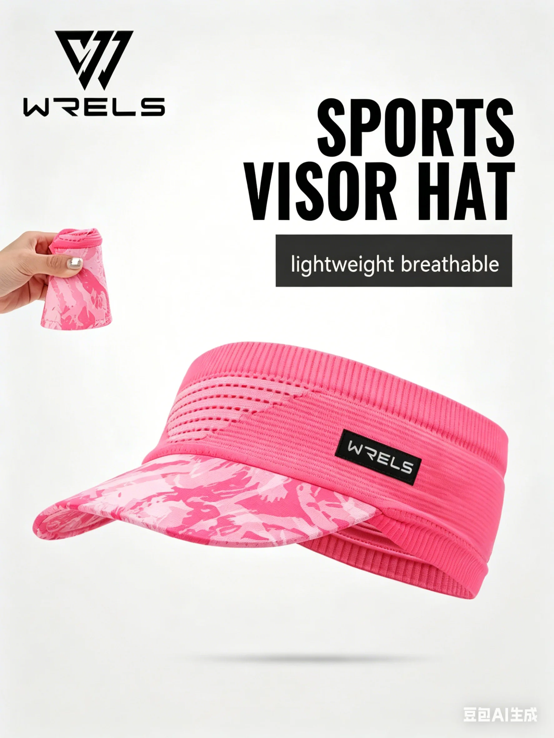 AliExpress WRELS Anti-UV Empty Top Hat Breathable Quick-Drying Outdoor Sports Visor Caps Foldable Beach Golf Tennis Bicycle Sunshade Hat