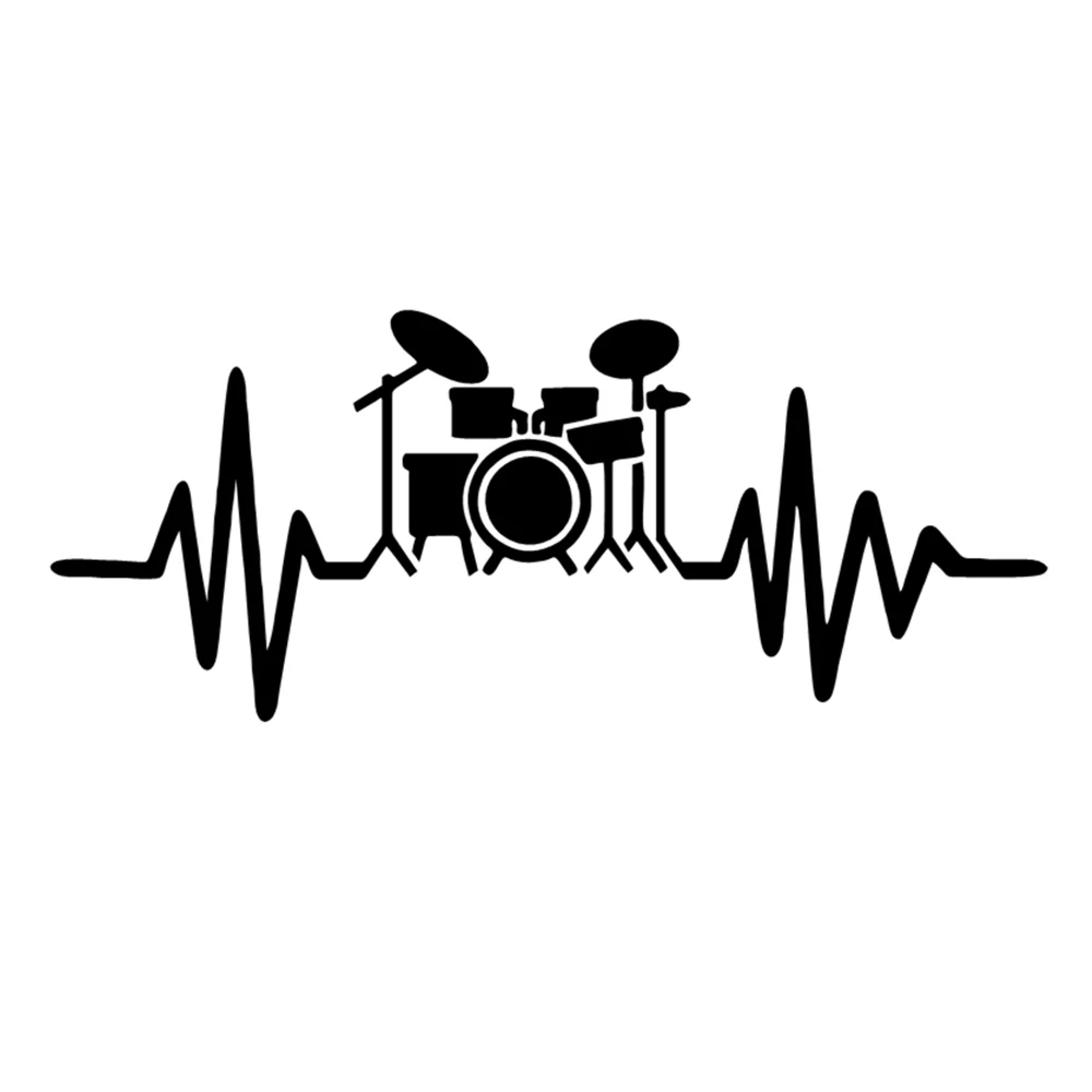

Drum Stickers Vinyl Decal for Car Motorcycle Waterproof Removable PVC Music Note Musician Auto Body Window Laptop Gift Decor