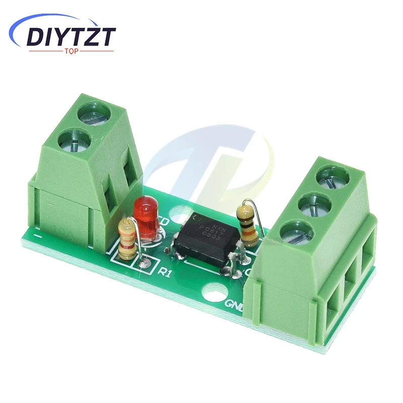 1 Channel Way Optocoupler Isolation Module PC817 3V-5V 12V 24V Photoelectric Isolator Rail Holder PLC Drive Motor Board